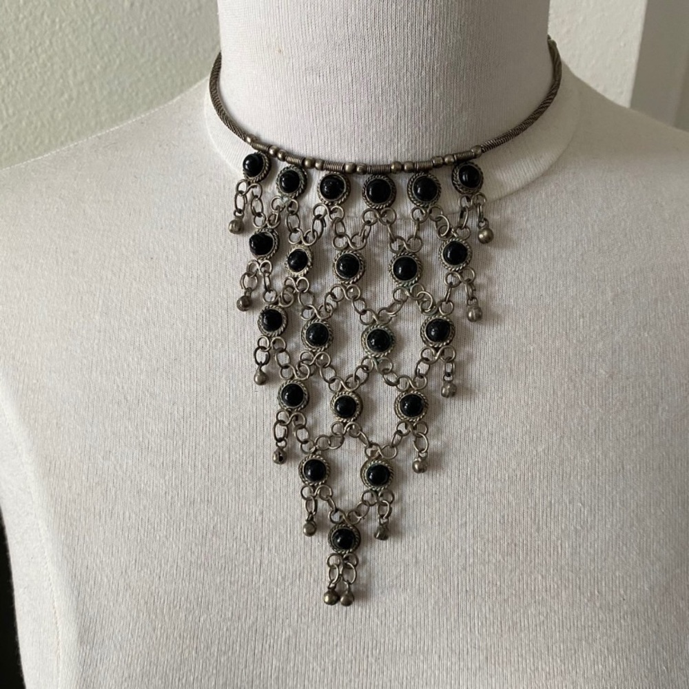 Black Statement Boho Necklace